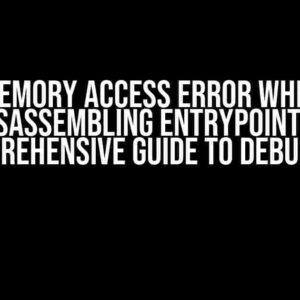 Memory Access Error When Disassembling Entrypoint: A Comprehensive Guide to Debugging